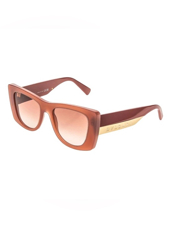 BVLGARI 40038 ROMA BV40038I Orange Brown Logo Sunglasses 44F main image 6